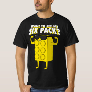 私の6パックのレンガ愛好家マスタービルドを表示したい Tシャツ