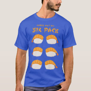 私の6パックの寿司おもしろい恋人フードパンPをチェック Tシャツ