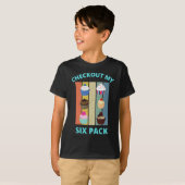 私の6パックをチェックアウト Tシャツ (正面フル)