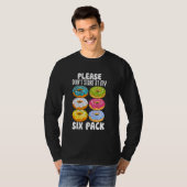 私の6パックを凝視しないで下さい Tシャツ (正面フル)