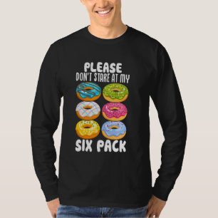私の6パックを凝視しないで下さい Tシャツ