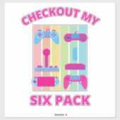 私の6パックゲーマーをチェックアウト シール (シート)