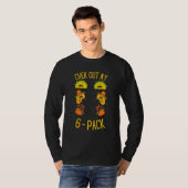 私の6パックタコをチェック Tシャツ (正面フル)