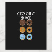私の6パックドナットジムをチェックアウト ワインラベル (シングルラベル)