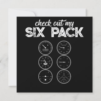 私の6パックパイロット航空ジムをチェックおもしろいする 招待状