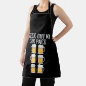 私の6パックビールのジムおもしろい恋人をチェックアウト エプロン (インサイチュ)