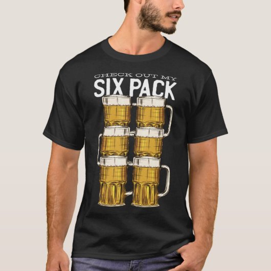 私の6パックビールをチェック Tシャツ (正面)