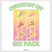 私の6パックピザをチェックアウト シール (シート)