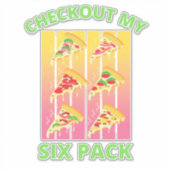 私の6パックピザをチェックアウト シール (正面)