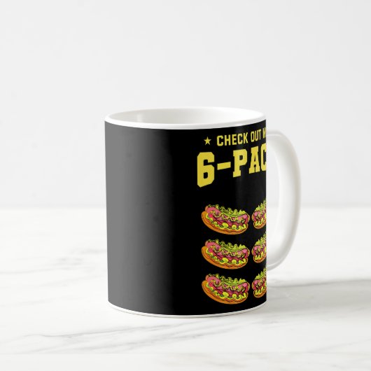 私の6パックホットドッググルメソーセージ食品をチェックアウト コーヒーマグカップ (正面右)