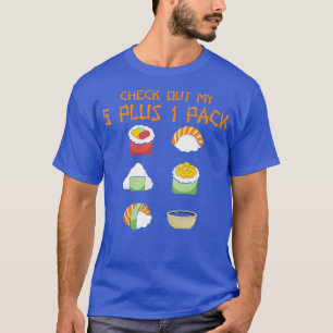 私の6パック5+1パック寿司をチェック Tシャツ