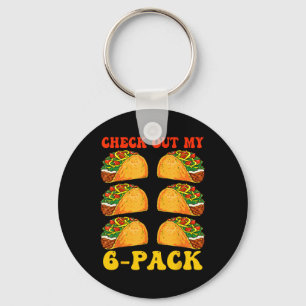 私の6パックTaco Groovy Cinco De Mayo Fiをチェックアウト キーホルダー