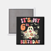 私の6歳の誕生日 ハロウィン おばけ 6歳 マグネット (正面/裏面)