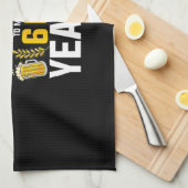 私の60年の誕生にビールのドリンカー応援とビール キッチンタオル (四つ折り)