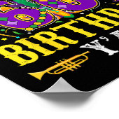 私の60thマルディグラ誕生日ヤールお祝い ポスター (角)