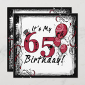 私の65歳の誕生日パーティーの招待状だ 招待状 (正面/裏面)