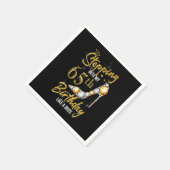 私の65誕生日女性へのステップインハイヒール65 スタンダードカクテルナプキン (角)