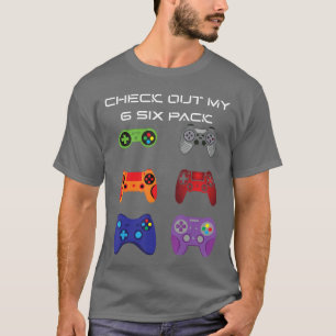 私の6 Siパックゲーマービデオコントローラーのギフトをチェック Tシャツ