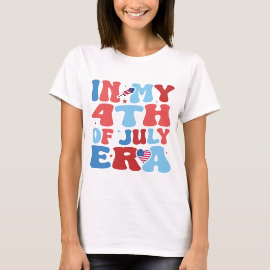 私の7月4日時代に、7月4日、独立記念日 Tシャツ (正面)