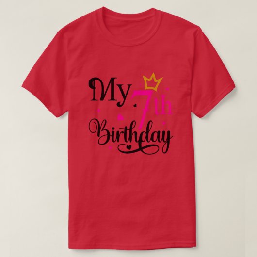 私の7歳の誕生日01 Tシャツ (デザイン正面)