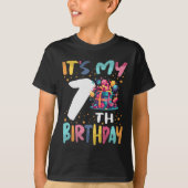 私の7番目の誕生日ハッピー子供の誕生日 Tシャツ (正面)