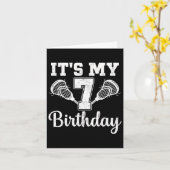 私の7誕生日ラクロス7歳誕生日 カード (黄色い花)