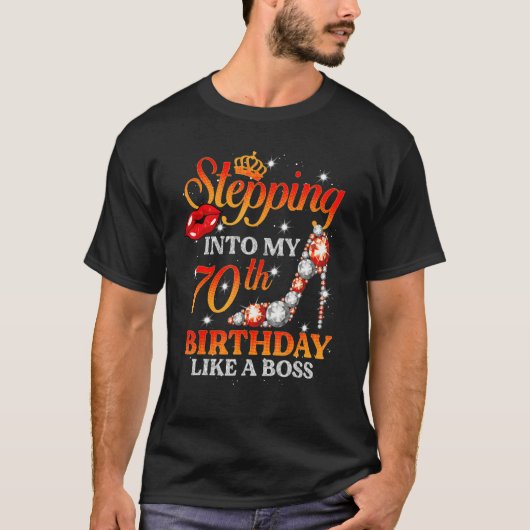 私の70の誕生日に入るボス70番目のバード Tシャツ (正面)