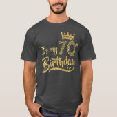 私の70歳の誕生日クラウン70歳の古い誕生日 Tシャツ (正面)