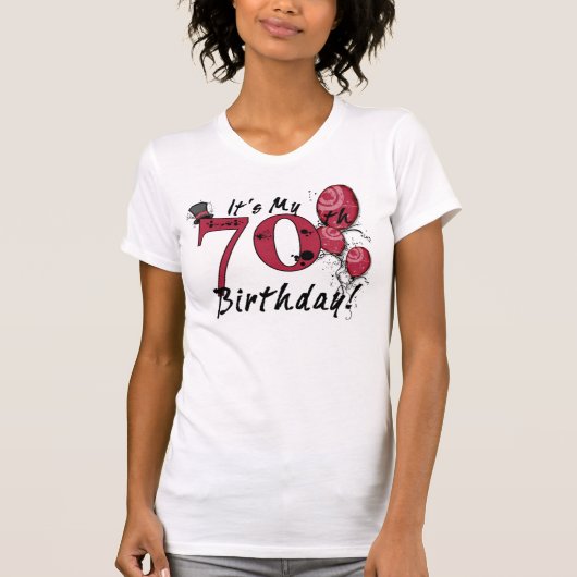 私の70歳の誕生日グランジお祝いT Tシャツ (正面)