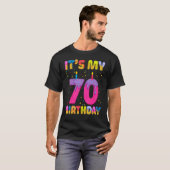 私の70番目の誕生日ガールスウィートドナートハッピー70アイ Tシャツ (正面フル)