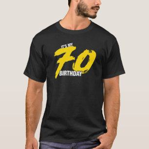 私の70誕生日グラフィックお祝い Tシャツ
