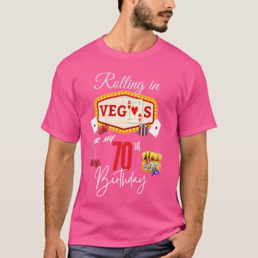 私の70転が誕生日のためのベガスで – 70年Ol Tシャツ (正面)