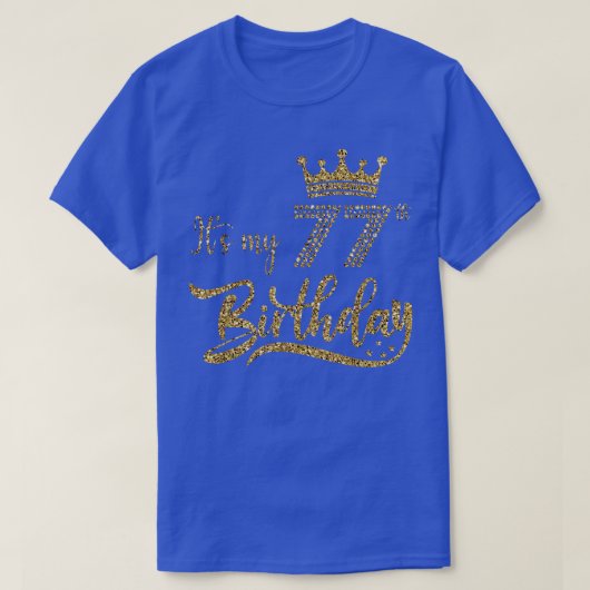 私の77誕生日、かわいい女の子77歳カラス Tシャツ (デザイン正面)