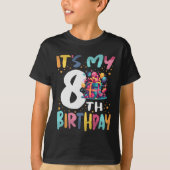 私の8番目の誕生日ハッピー子供の誕生日 Tシャツ (正面)