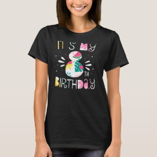 私の8誕生日の熱帯フローラ8歳のギ Tシャツ