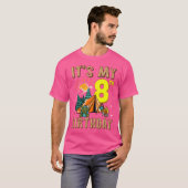 私の8誕生日キャンパー8歳のキャンピングボーイ Tシャツ (正面フル)