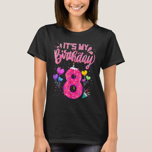 私の8誕生日ドーナツHappy 8歳Gi Tシャツ (正面)