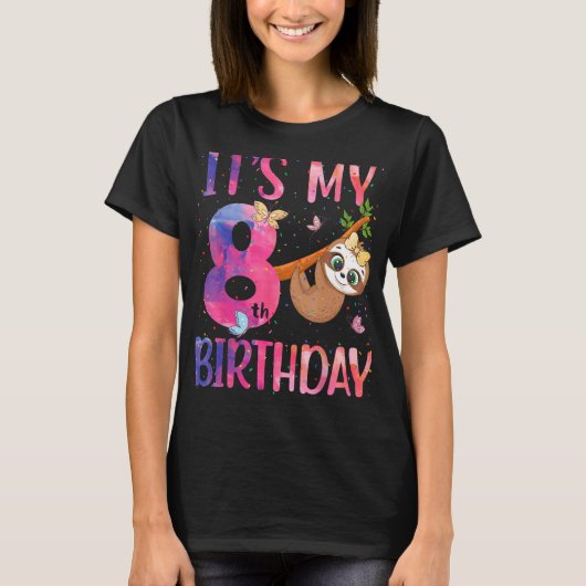 私の8誕生日8周年8歳 Tシャツ (正面)