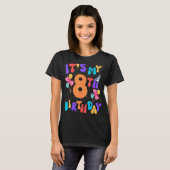 私の8誕生日8歳の誕生日デコレティ Tシャツ (正面フル)
