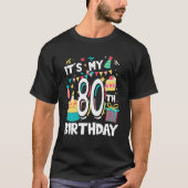 私の80誕生日かわいいスイーツ菓子鮎M Tシャツ (正面)