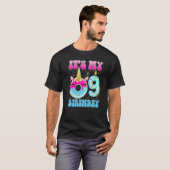 私の9誕生日のドーナツ魔法9年 Tシャツ (正面フル)