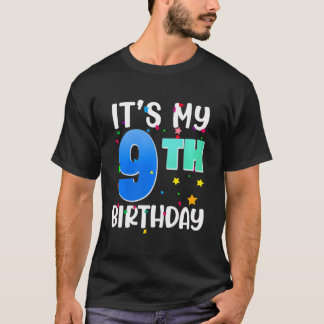 私の9誕生日9番9番ハッピーバースデー少年か Tシャツ