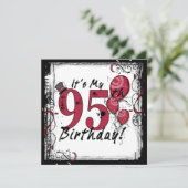 私の95歳の誕生日パーティーグランジ招待状 招待状 (スタンド正面)