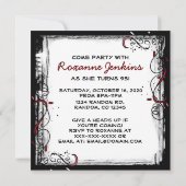 私の95歳の誕生日パーティーグランジ招待状 招待状 (裏面)