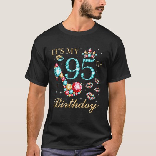 私の95誕生日カワイト95歳誕生日Q Tシャツ (正面)