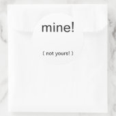 私の! (あなたのではなく)) ラウンドシール (バッグ)