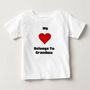 私の♥️は祖母のTシャツだ ベビーTシャツ