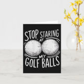 私の「 」をじろじろ見るな Funny Women's Golf カード (黄色い花)