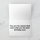 私の「クラシック誕生日パパ」へ カード (内部)