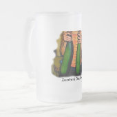 私の"ダブルZ"ズッキーニを憎むな! フロストグラスビールジョッキ (正面左)